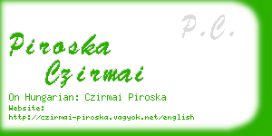 piroska czirmai business card